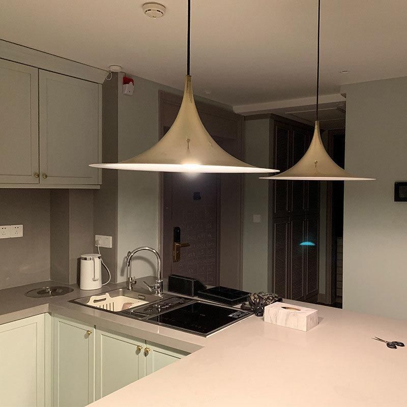 2022 Indoor Industrial Light Fitting Gold Black Aluminum Pendant Light Vintaget for Coffee Shop