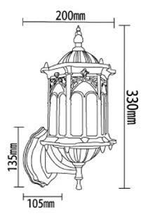 Europe Outdoor Wall Lamp Villa Gateway Courtyard Sconce Light Residential Balcony Lights (WH-HR-50)