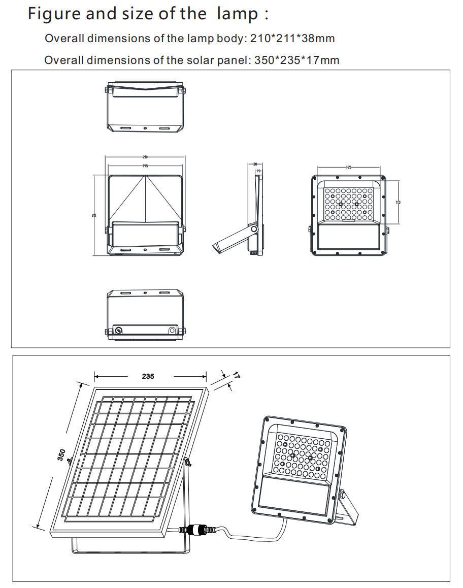 High Quality Solar Flood Lights with Motion Sensor 100W