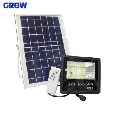 China Made LED Solar Power Floodlight 100W 200W 300W Light Sensor Remotor Control Floods IP65 Lamp