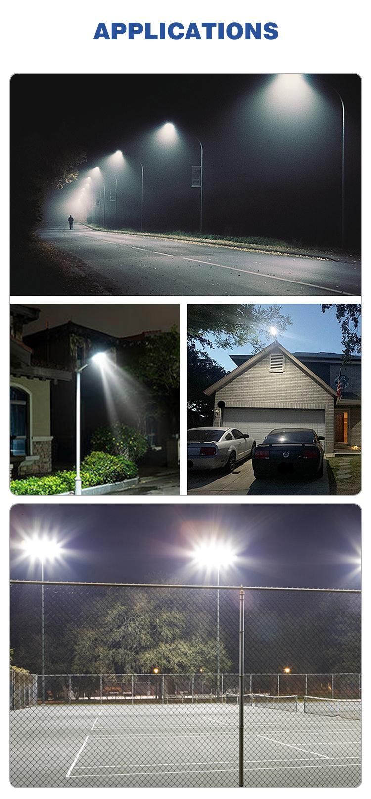 Solar Integrated Street Lamp Polycrystalline Silicon Solar Panel Radar Sensor and Light Control 100W Full Electric Lighting for 13 Hours