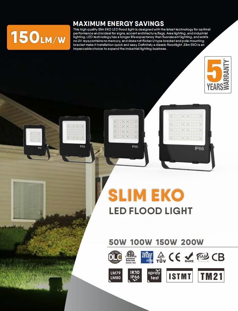 Commercial Outdoor 100W LED Flood Lamps 7500 Lumen Work Security Area Light