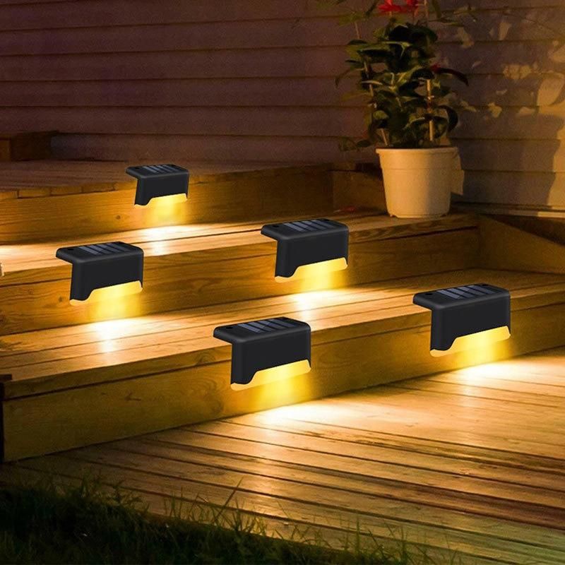 LED Solar Powered Fence Wall Lights Garden Lamp Step Path Decking Outdoor