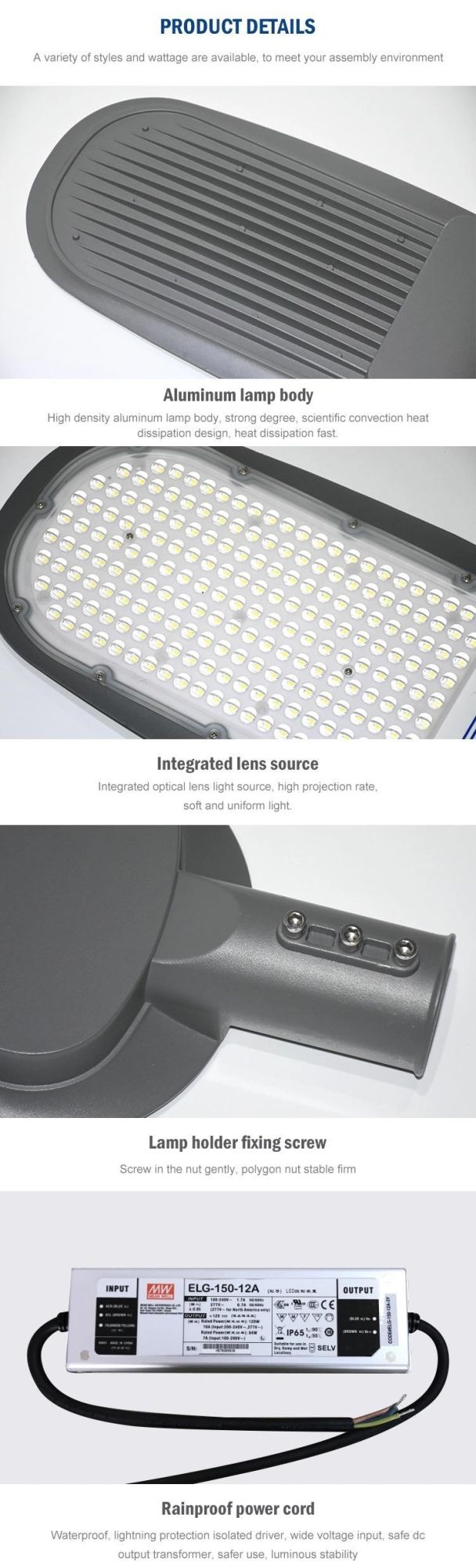 Best Selling Cheap Rotatable LED Street Lighting with Good Quality From Factory