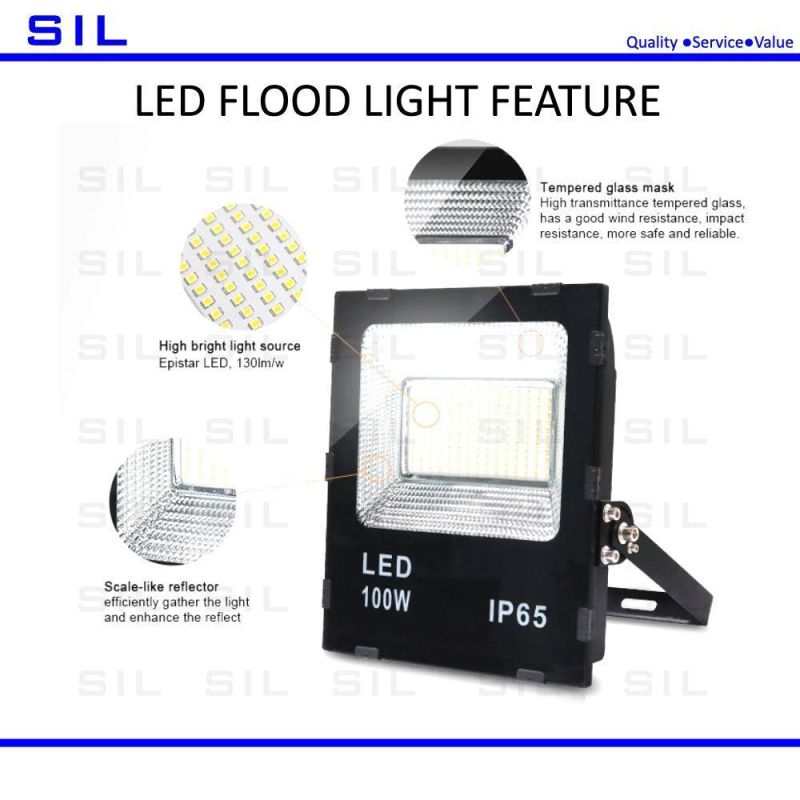 High Power Top Quality Indoor Outdoor Stadium Court Tunnel Lighting IP65 100W LED Flood Lights