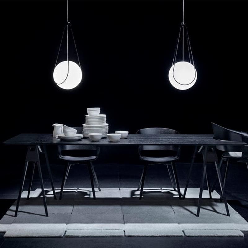 2022 Art Decor Milk White Glass Ball LED European Restaurant Bedroom Chandelier
