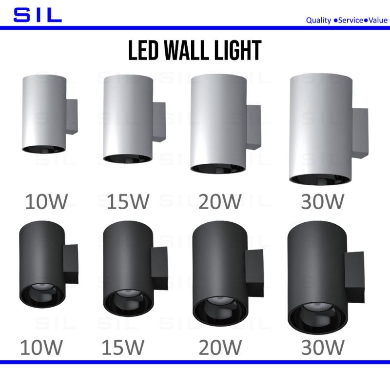 Modern Design Aluminum Structured Wall Washer Lights 15W LED Wall Light