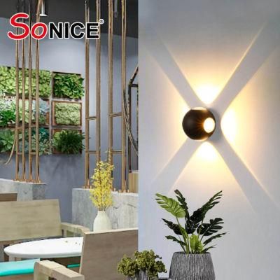 High Luminous Household Hotel Corridor Garden Die Casting Aluminium Ball Shape Garage LED Wall Lights