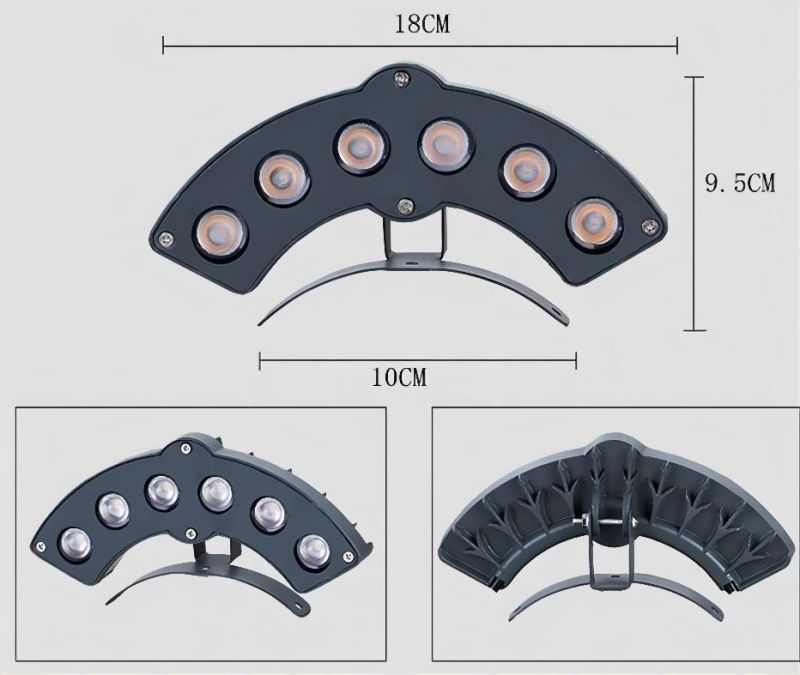 6W Corrugated Lamp-Outdoor Decoration Light-Home Roof Material-Glazed Roof Tiles Light