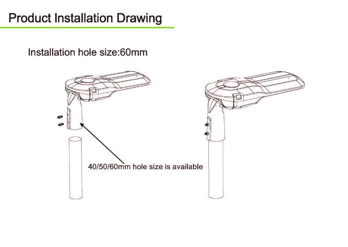 Outdoor ADC12 Die-Casting Integrated 150W LED Street Light with NEMA Photocell