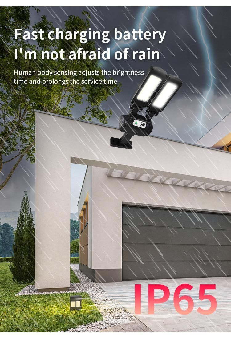 LED Solar Light Outdoor Waterproof Human Body Sensor Light Solar Wall Light Garden Lighting Street Light