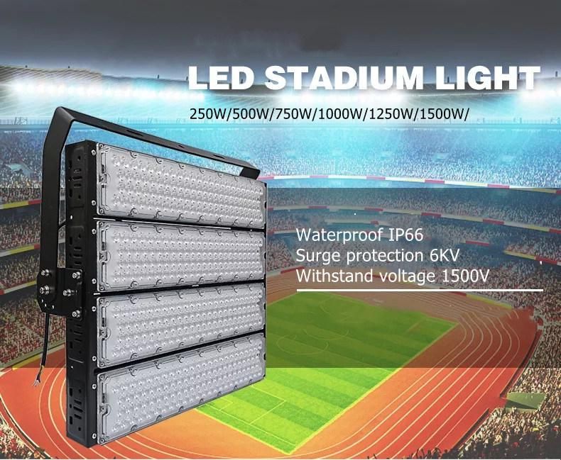 Outdoor High Lamp Luminous Efficiency 1500W LED Baseball Stadium Lights with 5 Years Warranty