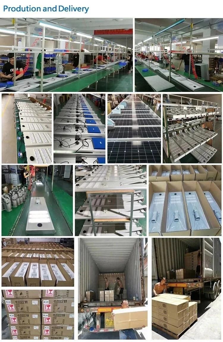 All in One Solar LED Street Light 30W 50W 100W 120W for Public Lighting Game