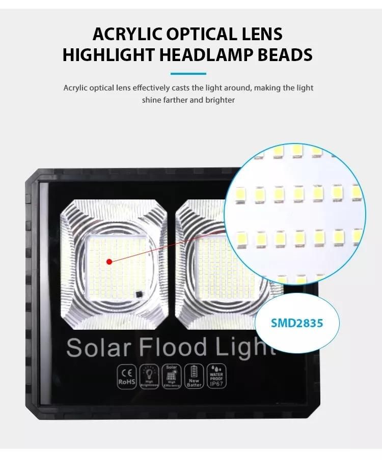 25W Remote Control Flood Light Modern Solar LED Garden Light