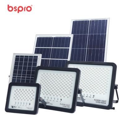 Bspro Housing Lamp Rechargeable Commercial Stadium Super Bright 300W Solar Flood Light