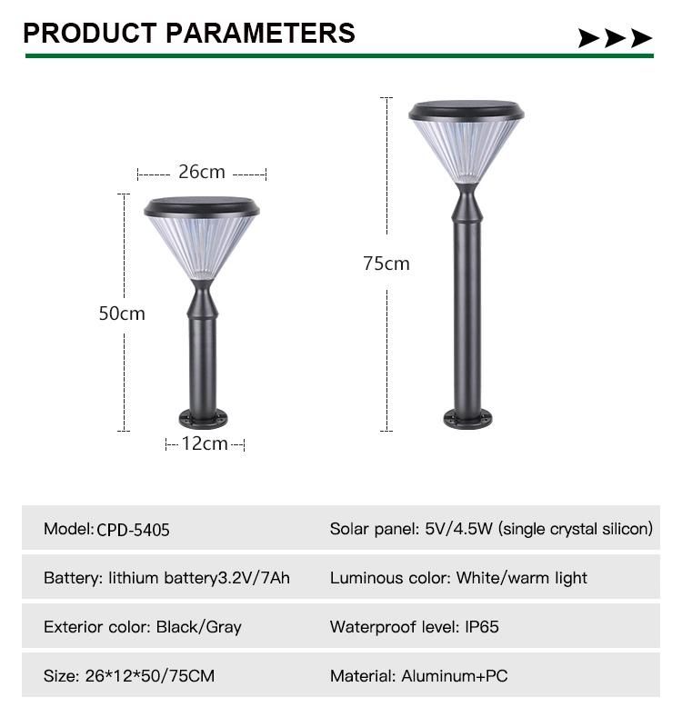 Fence Garden Waterproof Gate Post Pillar Pathway Decoration Solar Wall Garden Light Solar Power Station