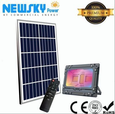 800W High Quality Waterproof Outdoor Wall Solar Reflector RGB Solar LED Flood Garden Lights