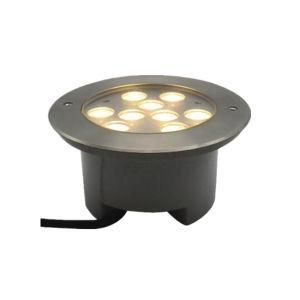 304 Stainless Steel IP67 Waterproof 24V Color Change RGB 9W LED Underground Light