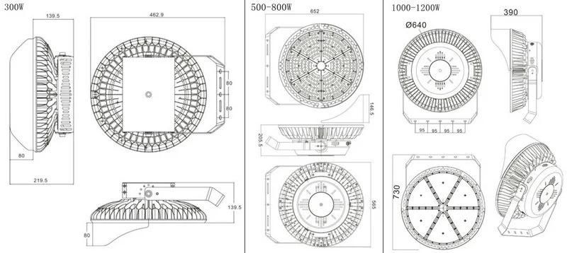 LED Spotlight 600W IP68 Housing Parts Equal to 1000W Metal Halide Flood Light