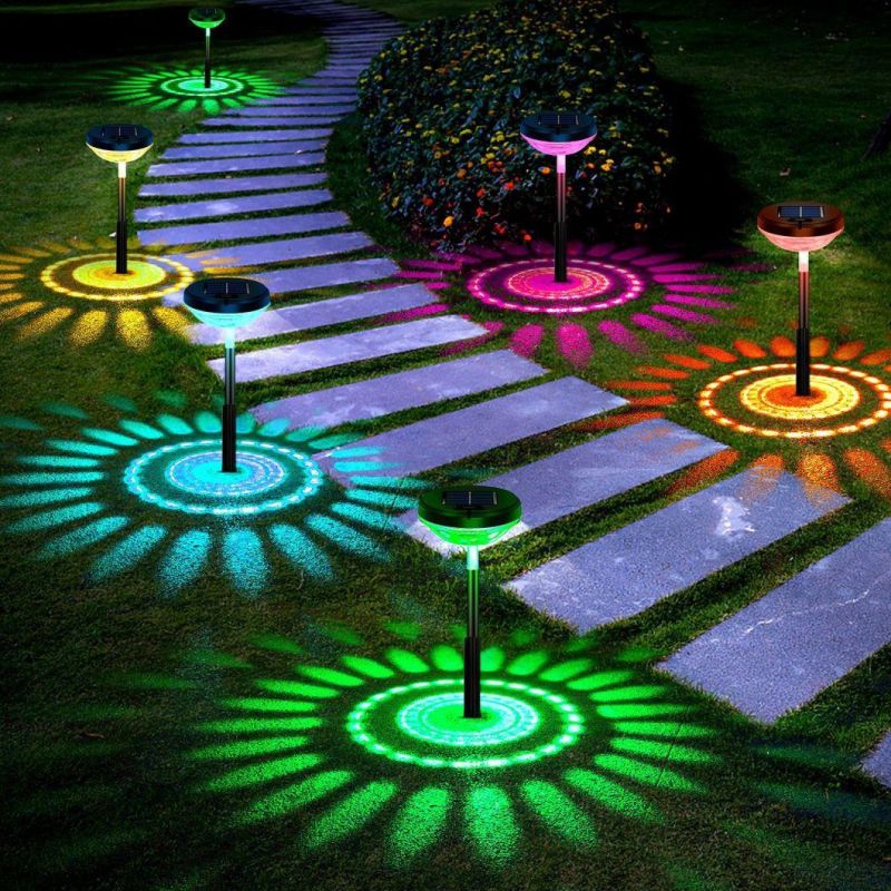 2022 New LED Solar Garden Light IP67 Outdoor Super Bright Warm White Garden Solar Light for Walkway Yard Backyard Lawn Landscape Decorative