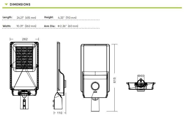 120W LED Parking Lot Light Commercial Street Area Lighting LED Street Lighting