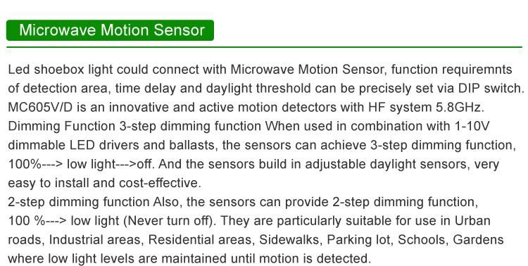 ETL cETL Dlc 120V 347V 480V LED Shoebox Area Parking Lot Light 150W 200W LED Street Light