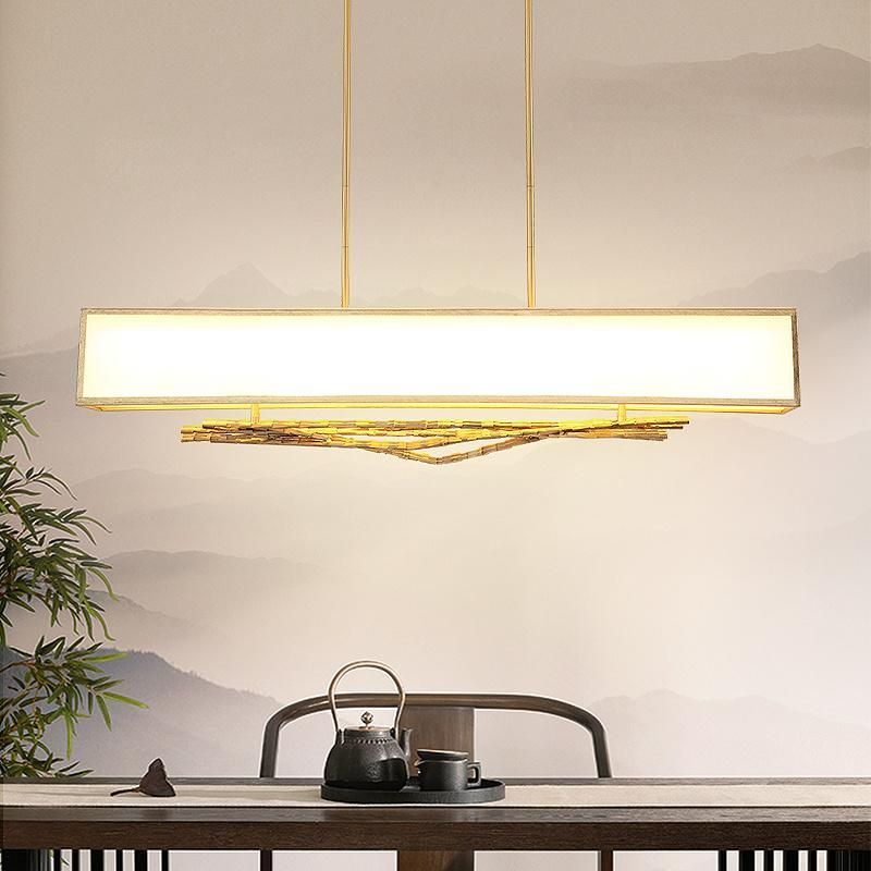 2022 Wholesale Chinese Chandelier Lighting Soft Lighting Classic Modern LED Long Rectangle Pendant Light