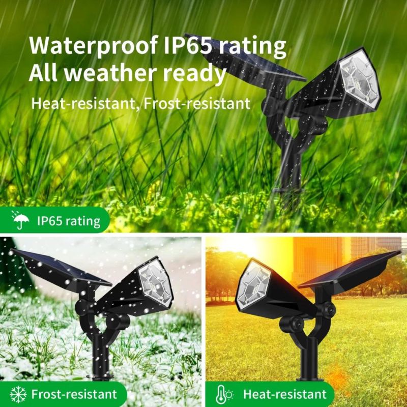 High Efficient 3000K/6000K/RGB Dimming Outdoor LED Solar Garden Light Lamp Waterproof Solar Lawn Light Wall Garden Solar Powered