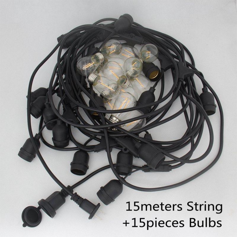 E27 Socket S14 LED Bulb Outdoor String Light for Holiday