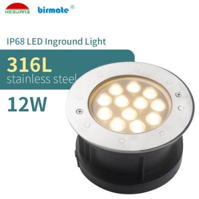 12W 24V IP68 Structure Waterproof Outdoor Inground Lighting with IP68 Ik10