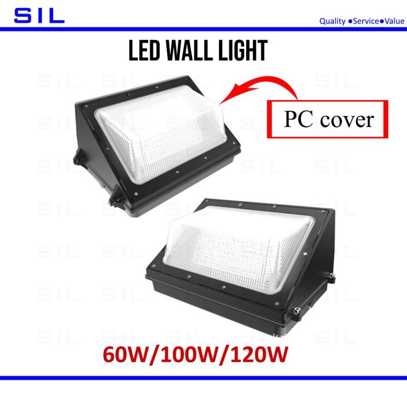 High Efficiency LED Wall Pack Light 130lm/W 60watt PC Cover Glass Cover Outdoor Wall Lights LED Wall Pack Light