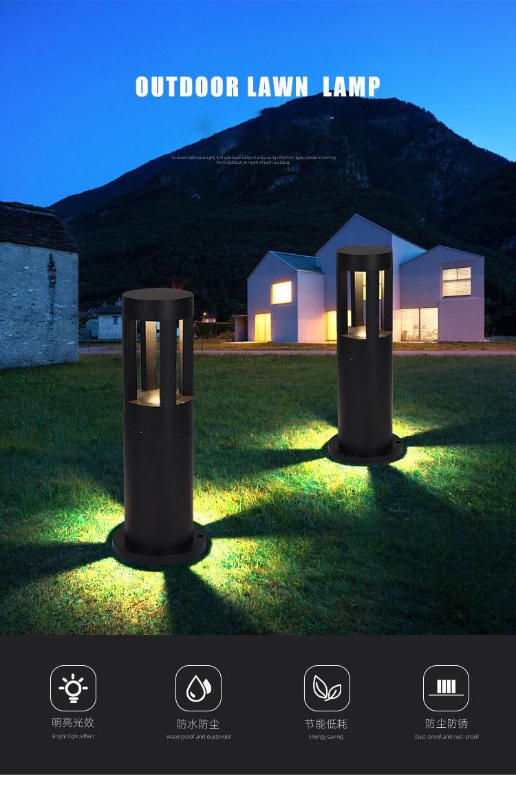 Wholesale 60cm Waterproof IP65 Garden LED Lawn Modern Decorative Lawn Stake Post 10W Outdoor LED Garden Lamp