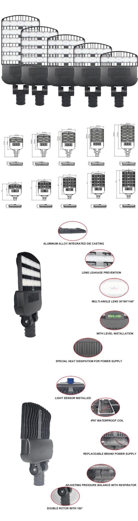 Outdoor Lighting Waterproof IP67 50W LED Street Light