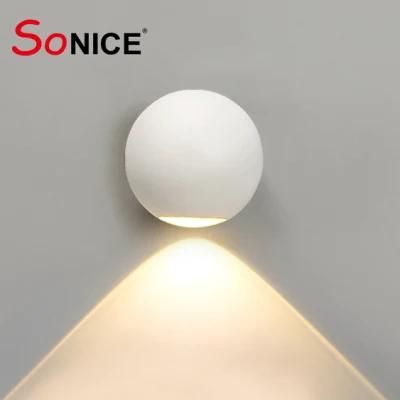 High Luminous Household Hotel Corridor Garden Die Casting Aluminium Ball Shape LED Spot Wall Lights