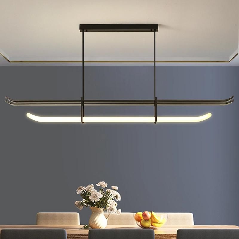 2022 LED Multi-Light Source Adjustable Chandelier Geometric Metal Shape Modern Minimalist Style Pendant Light