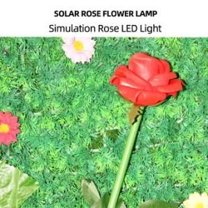 Solar Garden Lamp Waterproof Decoration Lawn Landscape LED Lights Solar Rose Flower Light
