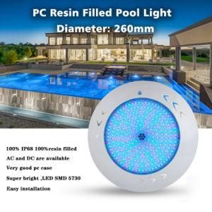 High Quality 18W Underwater LED Lamp IP68 Swimming Pool Lights Wall Mounted with Edison LED Chip