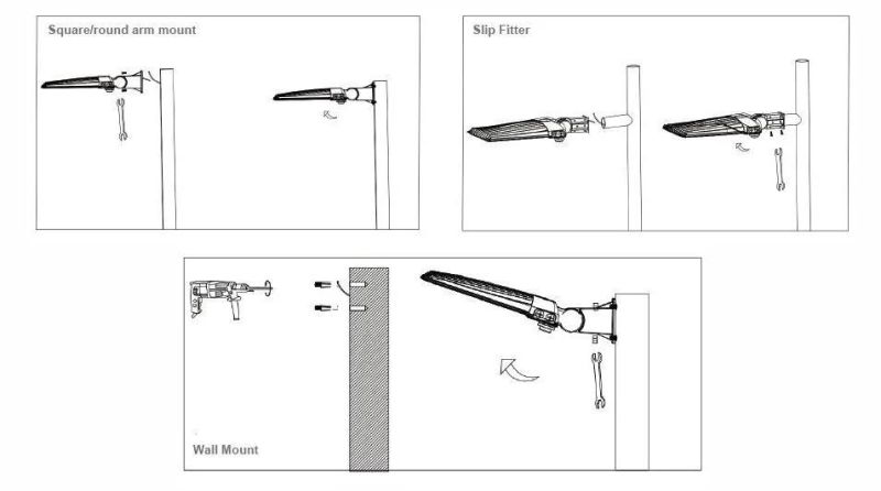 with Photo Cell Cast Aluminum 50W 100W 150W LED Street Light