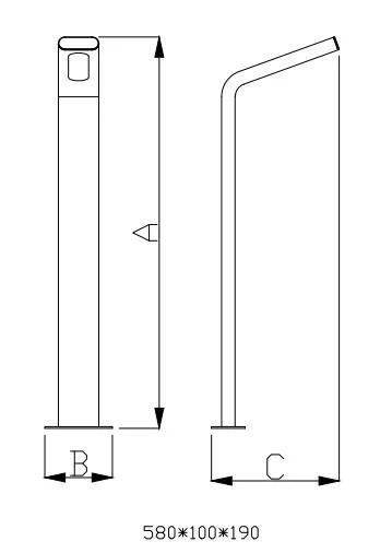 580mm 780mm Height Outdoor Waterpoorf Garden LED Light