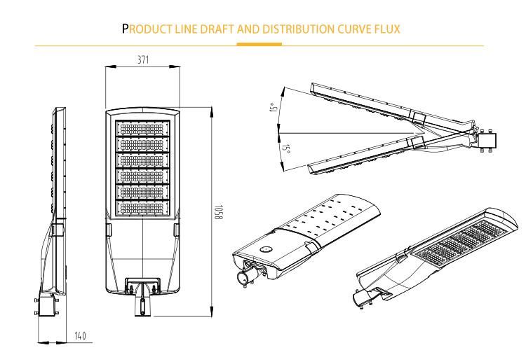 Wholesale LED Solar Light 130-140lm/W 5-Year Warranty IP65 Outdoor LED Lamp with ISO9001 IP65 Waterproof 150W Road Light SMD LED Street Light