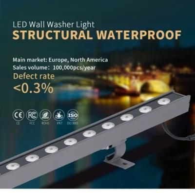 Aluminium Alloy 24W DC24V IP67waterproof DMX512 Control LED Swimming Pool Wash The Wall Lamp