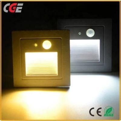 3W Auto Wall Mounted LED Step Light with Motion Sensor for Underground Stairs Pathway
