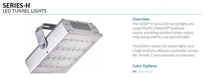 Waterproof 120W 150W 180W Tunnel Lighting for Wall or Ceiling