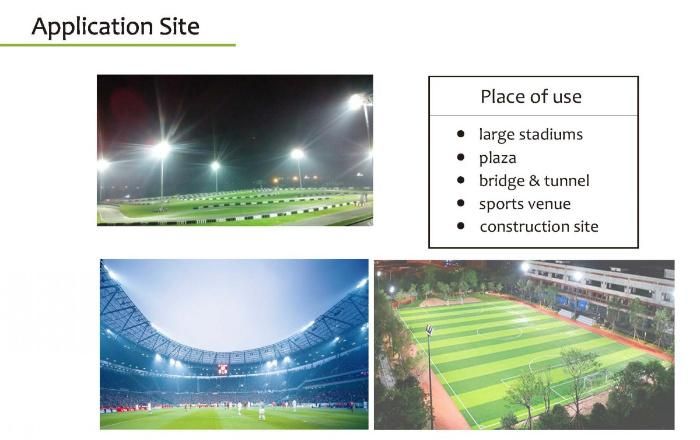 High Lumen 400W Square High Mast Construction Site/ Sports Stadium LED Lighting