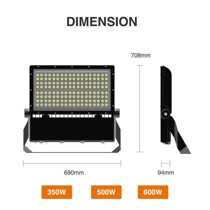 High Power Aluminum IP66 Waterproof Outdoor Stadium LED Flood Lights