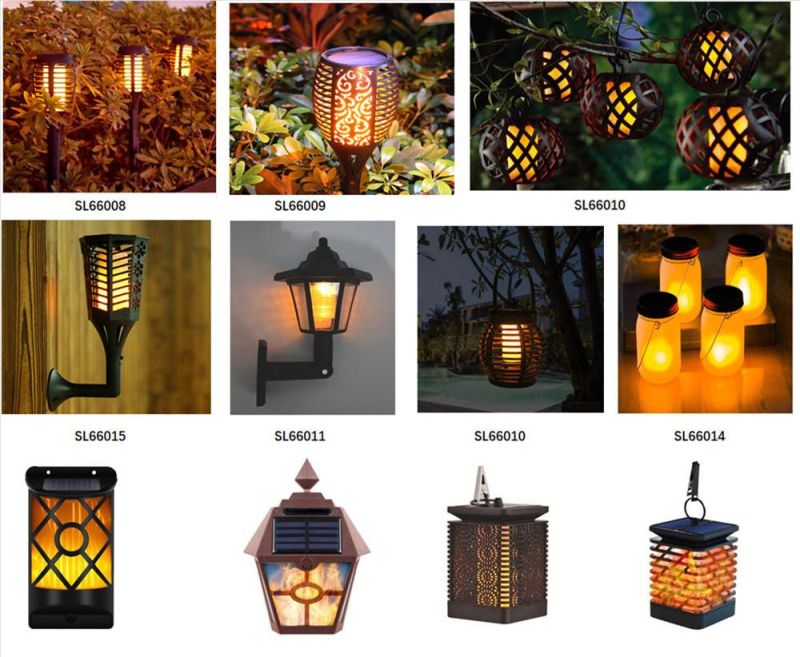 Solar Lamp LED Flickering Flames Light Waterproof 33PCS Pathway Lawn Torch Lamp Landscape for Christmas Decor