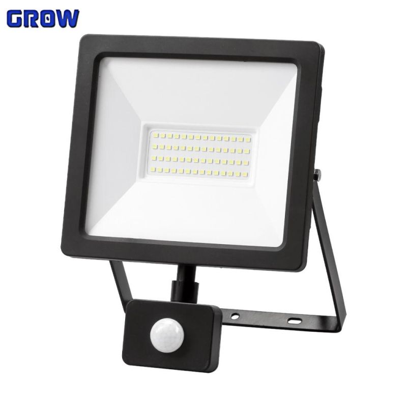 China Factory LED 30W LED PIR Flood Light Floodlight for Outdoor Reflector Garden Lighting