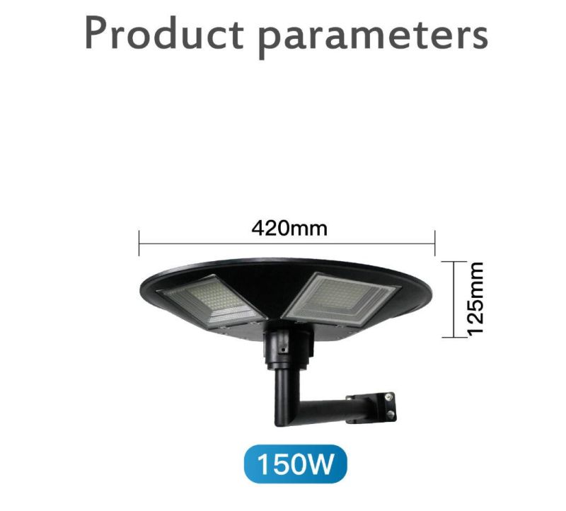 Waterproof Outdoor Waterproof UFO Round LED Solar Street Light Solar Sensor Garden Light Dimmer