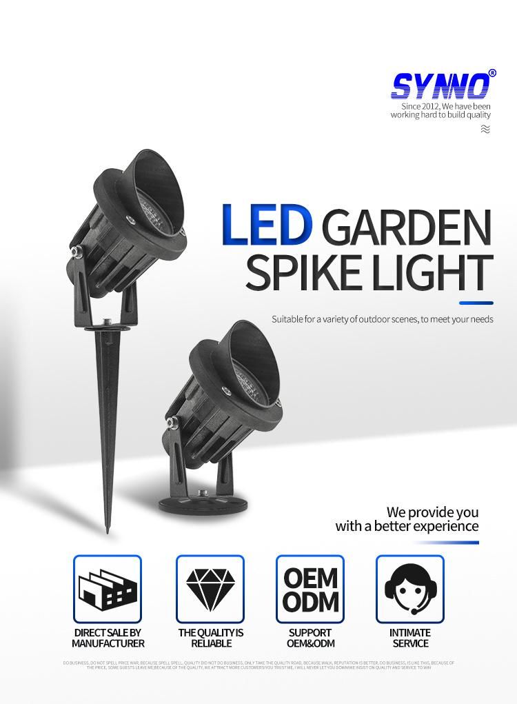 Alumnium Outdoor LED Garden Spike Light Spotlight Landscape Decoration Light IP65 Waterproof LED Garden Light