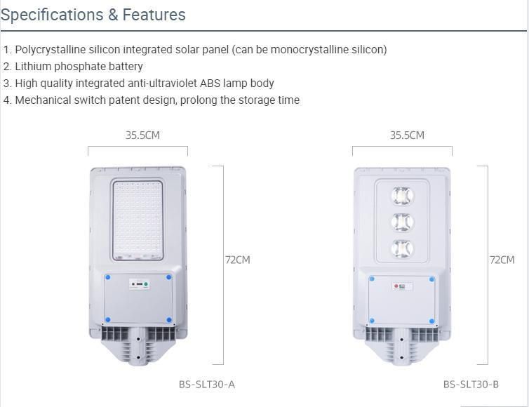 Bspro Wholesale IP65 Hot Sell Cheap Price High Quality Lamp Outdoor Road Light Solar Street Light